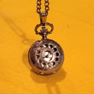 Clock locket necklace